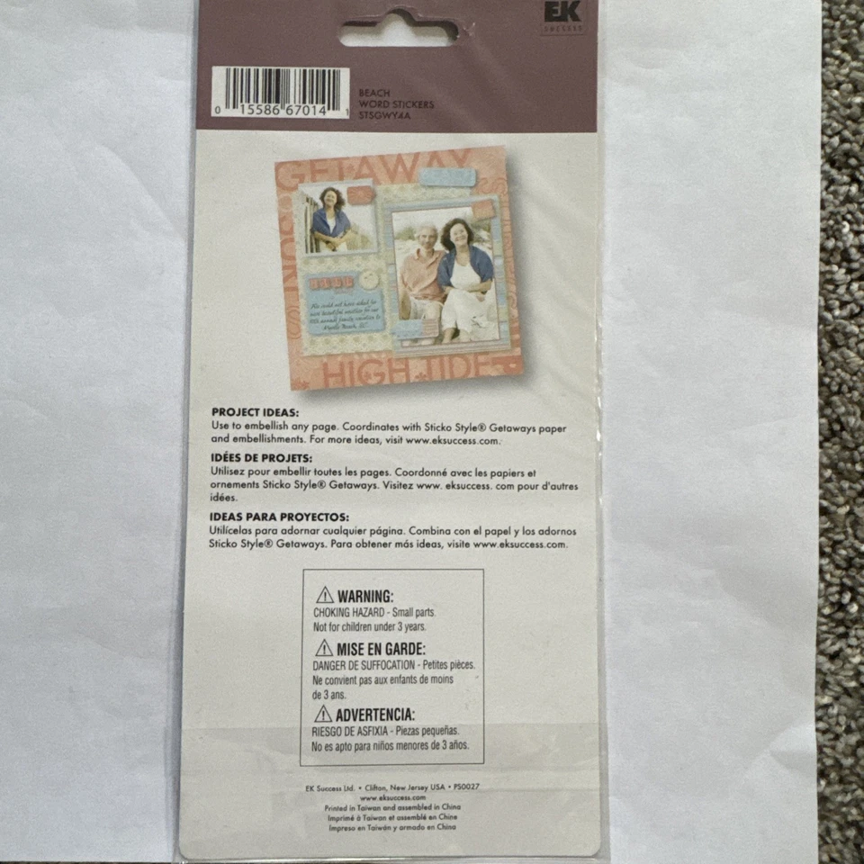 Pegatinas Sticko Style EK Success Getaways 14 pegatinas playa Foto 3 de 3
