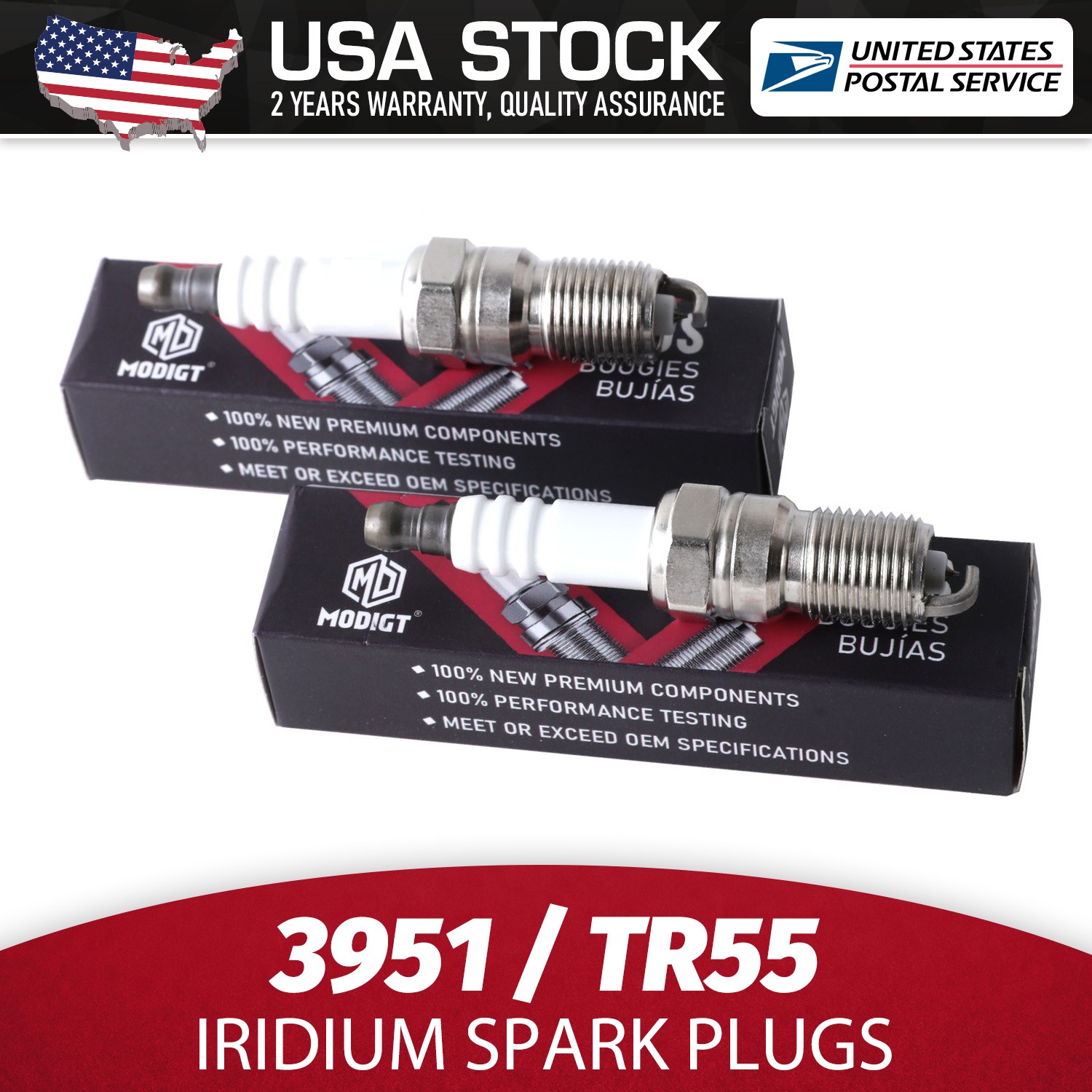 6Pcs Fit for NGK 3951 TR55 Spark Plugs Iridium For Ford Chevrolet Cadillac Buick