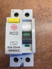 1 x New Wylex WRS63/2 63A 30mA DP BS61008 RCD
