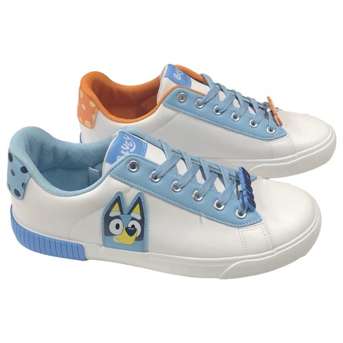 Bluey & Bingo Mujer Blanco Zapatillas bajas Informales Cancha Tenis Zapatos - Imagen 1 de 3