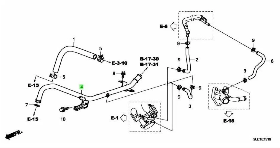 OEM Heater Pipe+O-ring For 2008-2011 Honda CR-V Accord Acura TSX 19510-R40-A50 - Image 2 of 4
