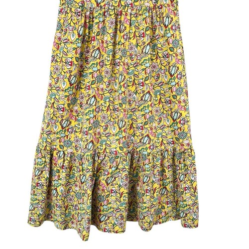 Boden Voop Baumwolle Stufen Midikleid Narzisse Kaleidoskop Blumen Gr. 4 Preppy - Bild 6 von 15