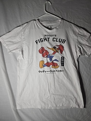 Woody's Fight Club RIOT SOCIETY White T-Shirt Size L