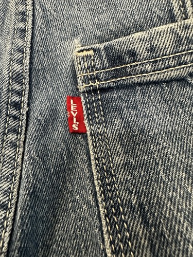 Levi's Premium Women's Ribcage Straight Jeans Size 23x27 Big E Logo Button Fly - Picture 4 of 13