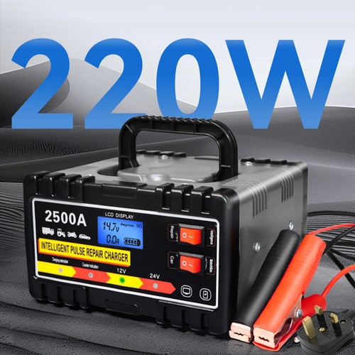 2500A HEAVY DUTY 12/24V AUTOMATIC CAR BATTERY CHARGER SMART PULSE REPAIR TRICKLE - Picture 7 of 15
