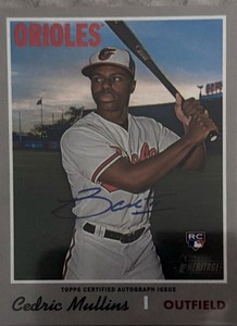 2019 Topps Heritage Real One High Number Autographs#ROA-CM Cedric Mullins