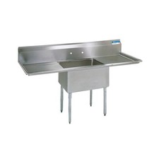 Bk Resources 18 in x 18 in x 12 in 1 Compartment Sink with (2) 18 in