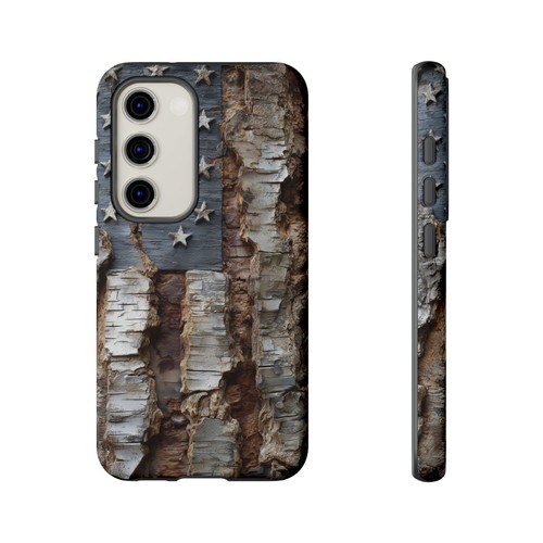 Rustic Tree Bark American Flag Phone Case for iPhone, Samsung Galaxy, Pixel - Picture 188 of 237
