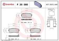 Bremsbelag Satz Bremsscheibe Scheibenbremse für Hyundai 08-20 Hinten Brembo