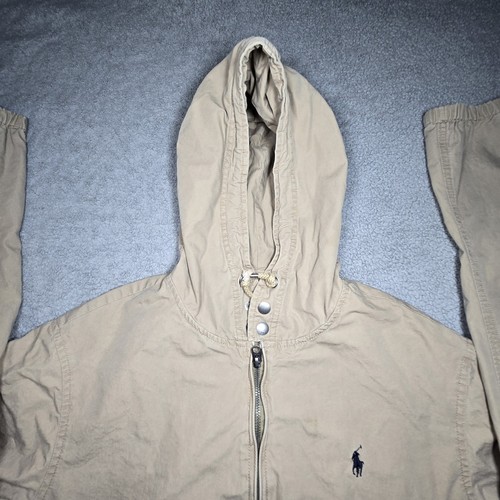 Polo Ralph Lauren Jacke Herren Medium Kapuze Reißverschluss Freizeit Windabweisend Canvas - Bild 7 von 22