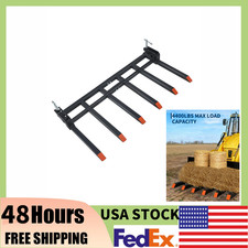 ⭐4400 LBS Clamp On Debris Forks to 58" Bucket for Tractor Loader Skid Steer,Farm