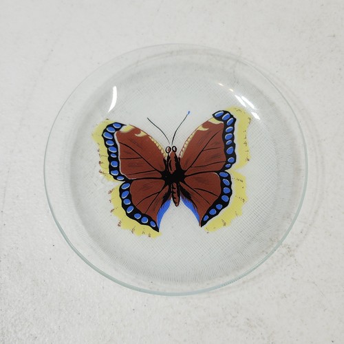 Vintage Butterfly Glass Colorful West Germany Plates Lot Set of 6 4.5" - Picture 13 of 14