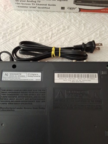 Magnavox TB110MW9 DTV Digital to Analog TV Converter With Box--NO REMOTE - Picture 5 of 5
