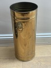Vintage Lion Head England Brass Umbrella Walking Stick Stand Retro Decor Metal