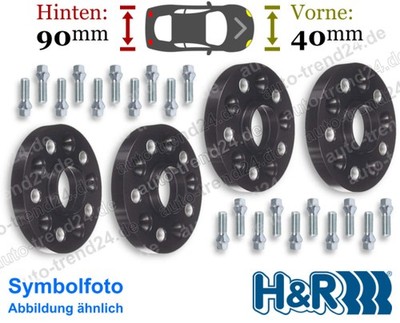HR Spurverbreiterung schwarz 40mm & 90mm/Achse für VW Passat 35I 3A2 1988-1996