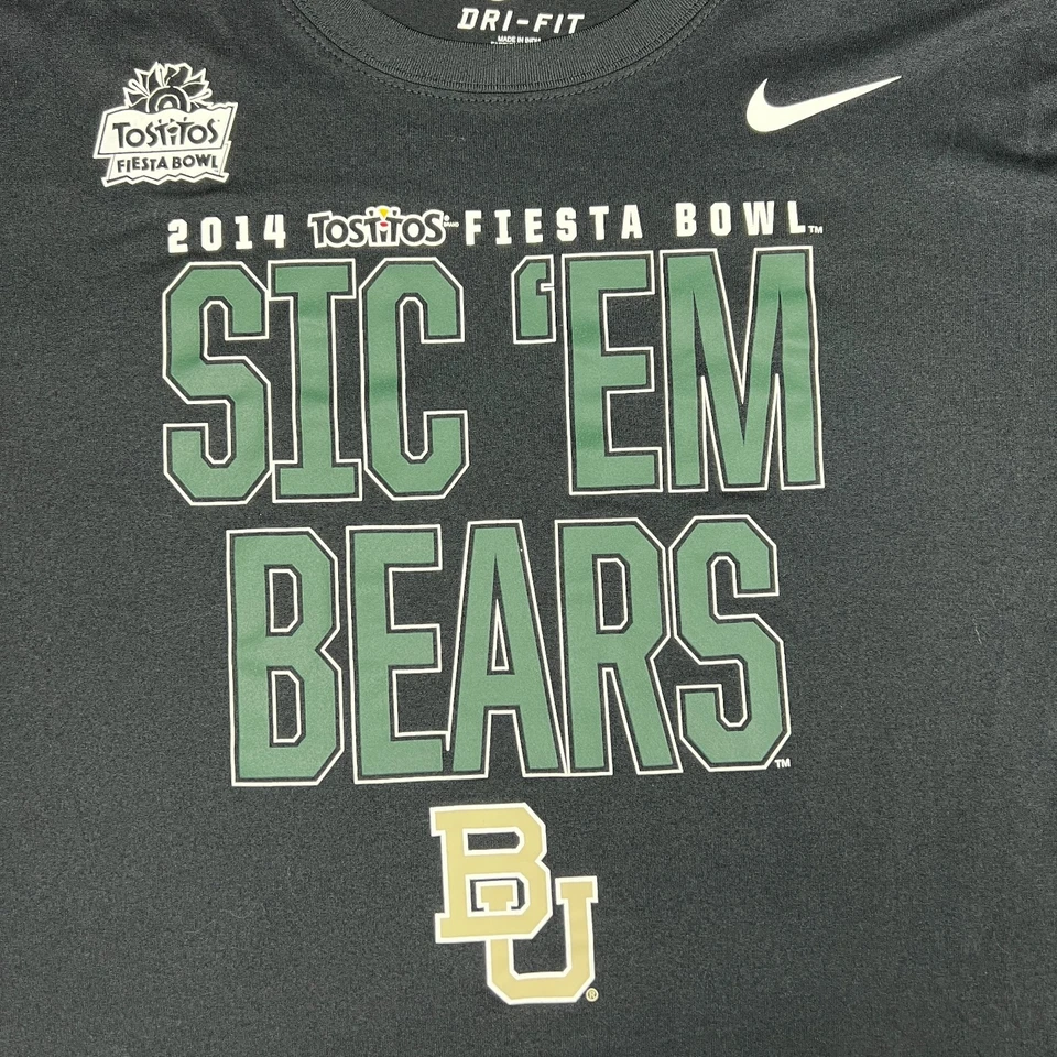 Camisa Baylor Bears Para Hombre Extra Grande Negra Nike Fiesta Bowl Fútbol Universitario Foto 4 de 4