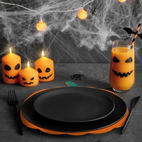 6 Pcs Orange Cup Mats Halloween Decoration Halloween Party Decoration - Picture 4 of 11