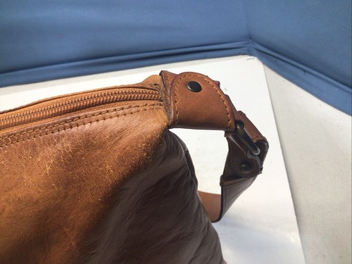 Cristian Schultertasche echt Used Leder Made in Italy braun - Bild 13 von 24