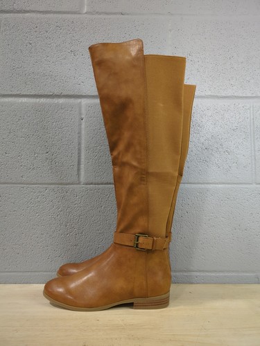 STYLE & COMPANY Womens Tan Brown Buckled Strap Kimmball Riding Boot 5 M W13 - Picture 4 of 11