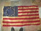 13 STAR VALLEY FORGE HERITAGE ANTIQUED COTTON BETSY ROSS US AMERICAN FLAG 3X5