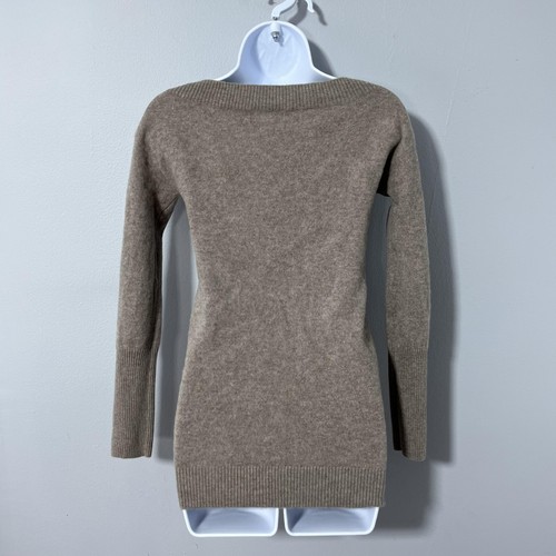 Naadam Sweater Women XS Brown Taupe 100% Cashmere Boat Neck Long Sleeve - Picture 4 of 13