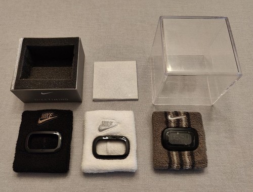 NUEVO Reloj Digital Pulsera Nike Cuff II WC0041-010 3 Piezas Negro/Blanco/Hierro - Imagen 2 de 8
