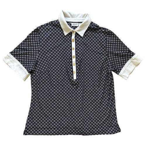 Vintage Tail Polo Shirt Mod Preppy Navy White W/ Gold Buttons Womens M - Picture 12 of 12