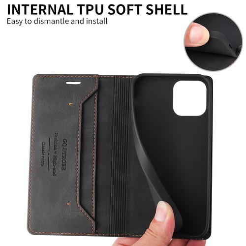 Leather Flip Stand Shockproof Wallet Case For iPhone 16 Pro Max 15 Plus 14 13 12 - Picture 3 of 16