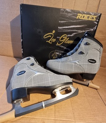 Roces Brits Damen UK8 Schlittschuhe in Schwarz/Weiß mit Carbonstahl, Neu & Originalverpackt
