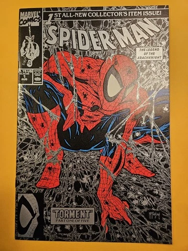 SPIDER-MAN #1 vintage Marvel comic book 1990 Higher Grade GOLD Silver Variant