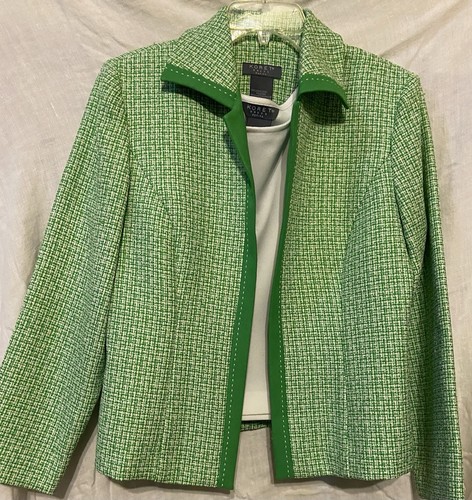 Nice 3pc Pants Suit Shirt SzL Sz 12P Green And White By Korey - Picture 3 of 6