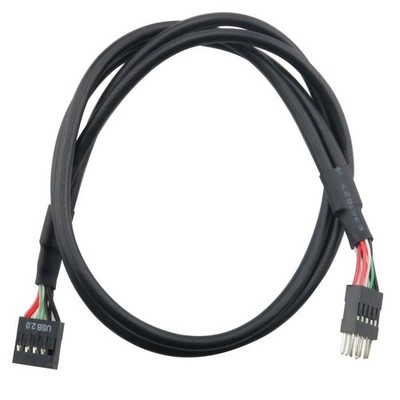 Black Usb 2.0 9pin Male To 9pin Female Adapter Cable 515mm Usb2.0 9pin M/f Multi