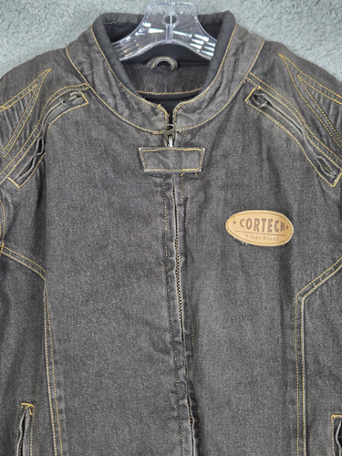 Cortech DSX Jacket Mens Large Black Rider Blues Motorcycle Armor Vented Denim - Picture 3 of 12