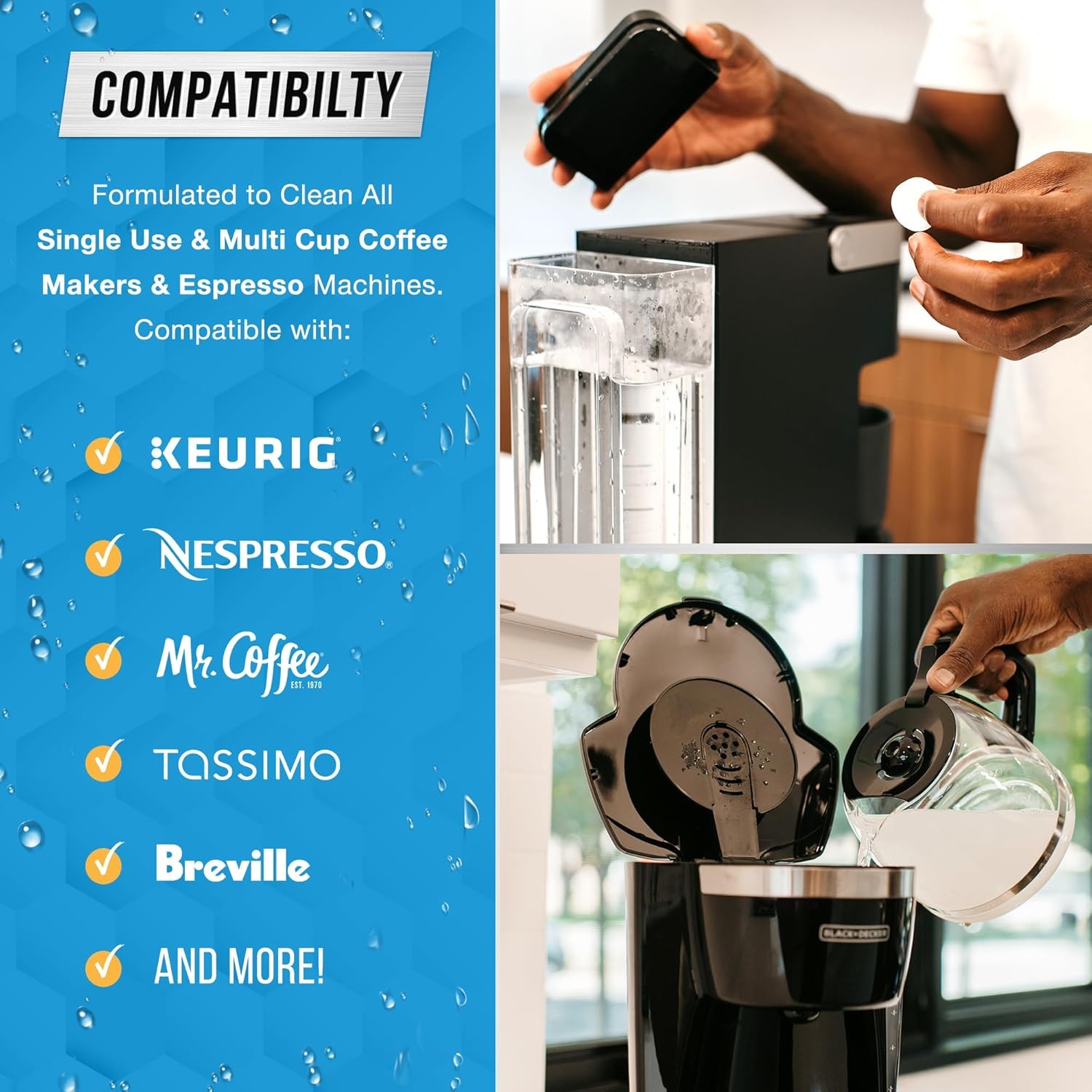 Coffee Machine Cleaner Descaler Tablets - 24 Count, Compatible With Nespresso, K