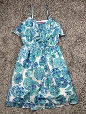 Lilly Pulitzer Target Womens Dress Medium Preppy Resort Ruffle Vacation Coastal
