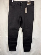 Bold Elements Womens Black High Rise Cotton Blend Curvy Skinny Jeans Size 16 NWT