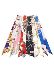 6 Pack Scarf Bags for Women - Narrow Scarf Hair  Neck Scarves - Fashion Gifts
