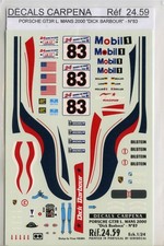 PORCHE 996 GT3 N� 83 LE MANS 2000 DICK BARBOUR RACING DECALS CARPENA 1/24