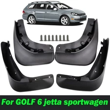 4pcs Splash Guards Mud Flaps for VW Jetta SportWagen Golf MK6 Wagon 2010-2014