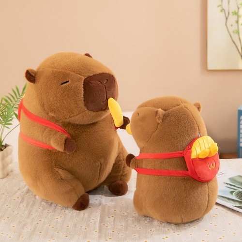 With Stretchable French Fries Capybara Plush Toy Home Decor