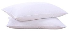  Goose Feathers and Down White Pillows with 100% King (Pack of 2) Classic White