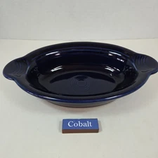 Fiestaware Individual Casserole Oval Au Gratin Baking Dish 9" Cobalt Blue Fiesta
