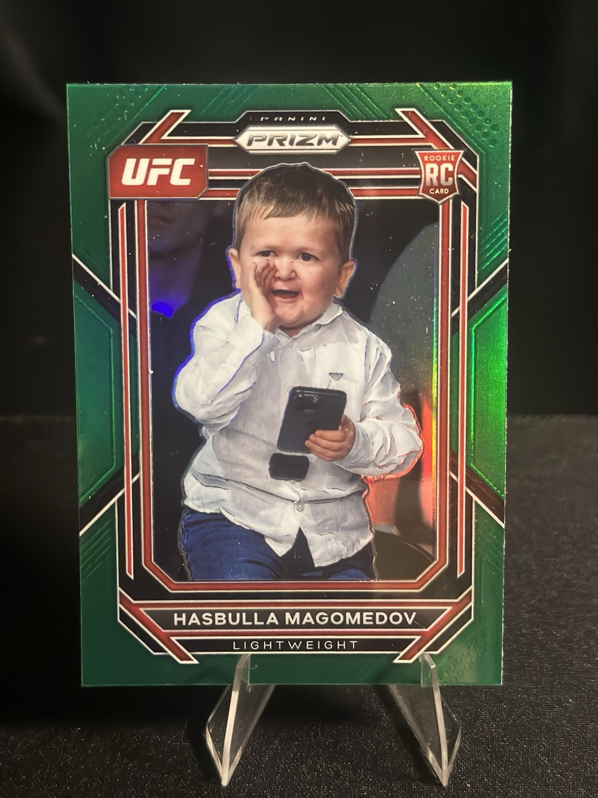 2023 Panini Prizm UFC - Hasbulla Magomedov #200 Green Prizm (RC)
