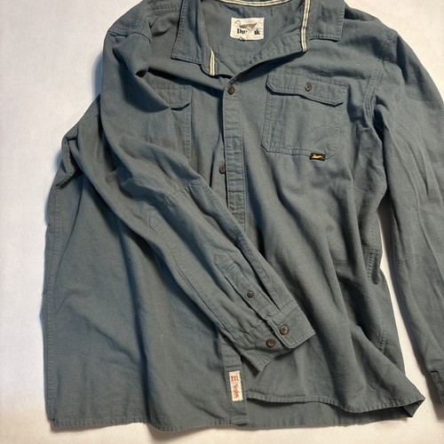 Duxbak Shirt Mens Size XXL Canvas Fishing Hunting Green - Picture 5 of 6