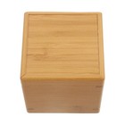 Practical Large Capacity Wooden Tea Storage Box With Slide Top Lid For Loose