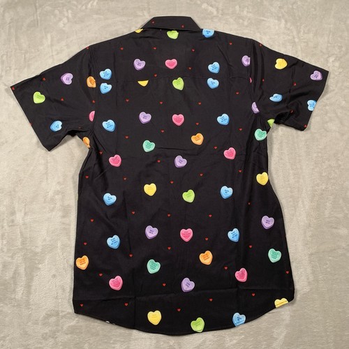 Dixxon Flannel Company Be Mine Shirt Small Black Candy Hearts Valentines Day - Picture 7 of 7