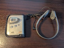 Sony Walkman WM-FX290W Cassette Tape Player Radio Weather Band Case Headphones
