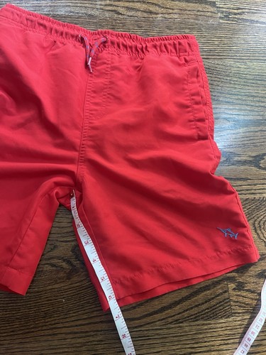 Authentic J Khaki Boys Swim Trunks Shorts Adjustable Waist Size M Red - Picture 7 of 7