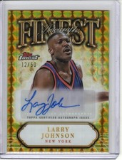 2024-25 TOPPS FINEST LARRY JOHNSON AUTO #12/50 *GEOMETRIC GOLD AUTOGRAPHS*
