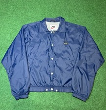 90s Y2K Nike Windbreaker jacket button up navy iconic youth medium kids NBA